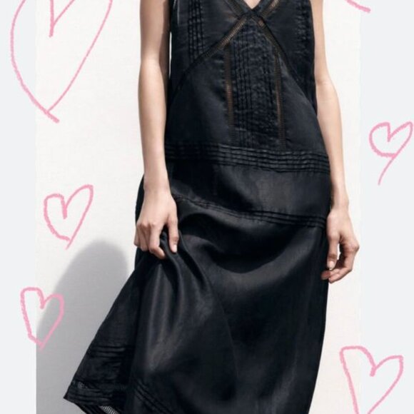 ZARA COLLECTION DRAPPED MIDI DRESS SIZE S 786/105/800 - Picture 2 of 4